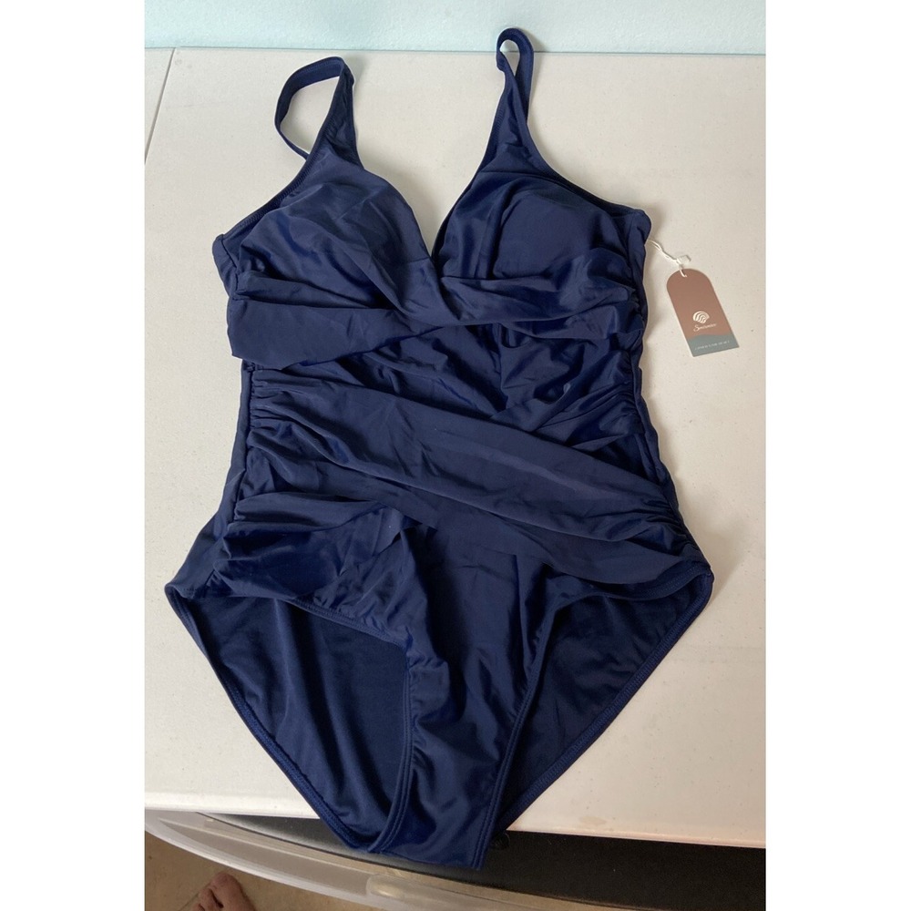 Smismivo Swimsuit One Piece Women's Size XL Navy Swimming